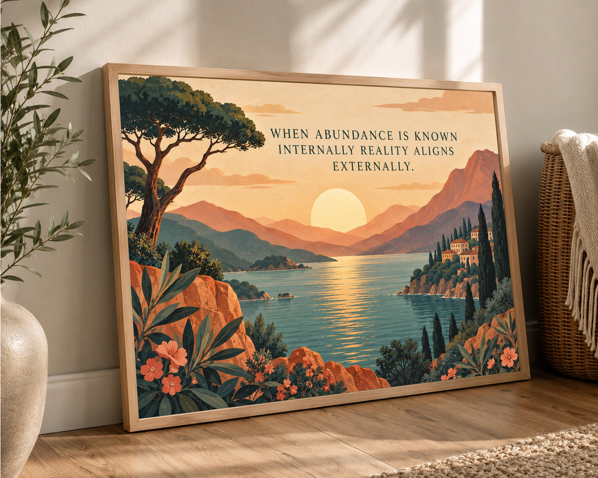 When Abundance Is Known – Retro Landscape Art Print