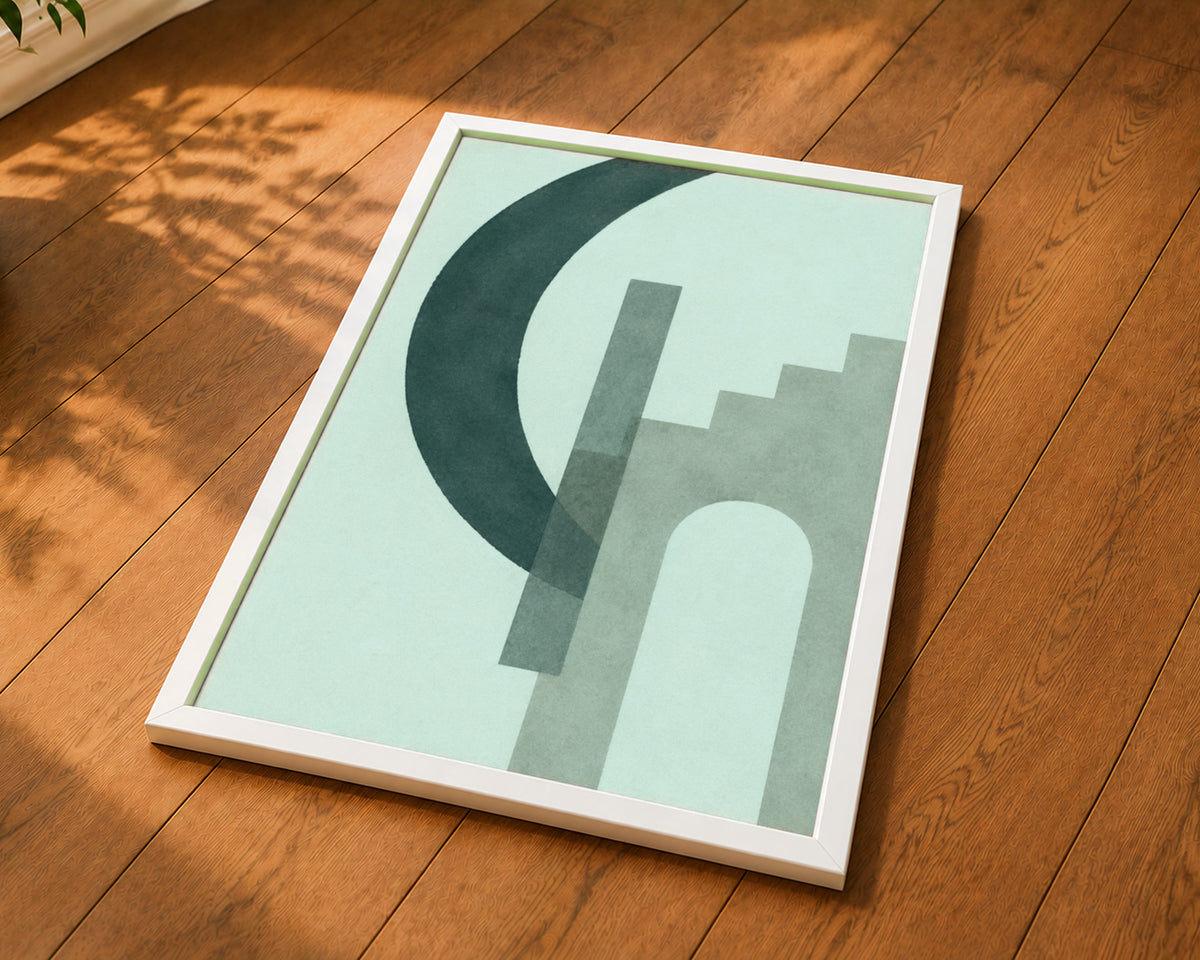 Abstract Arc and Arch – Minimal Geometric Art Print