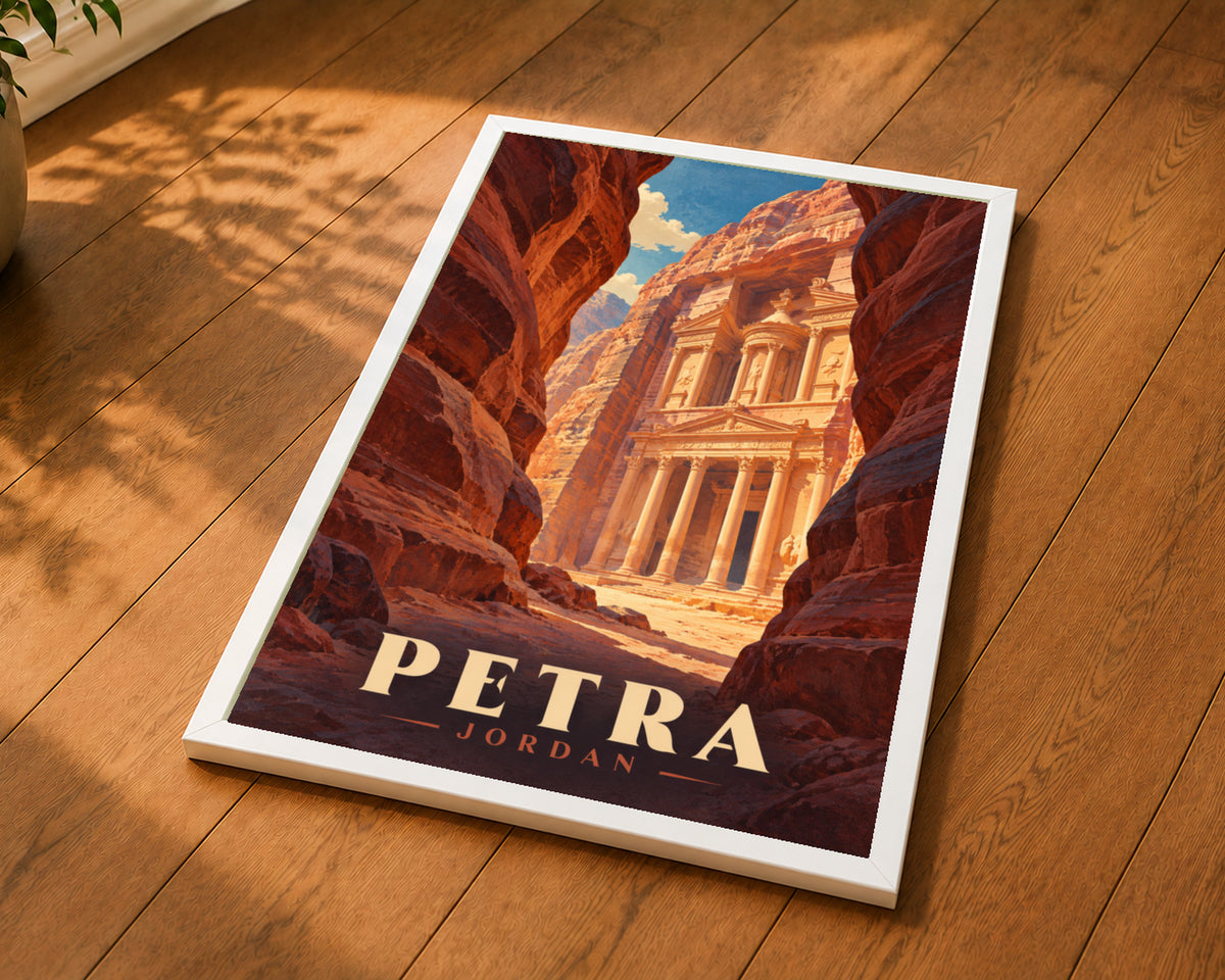 Petra Jordan Canyon Temple – Travel Destination Wall Art