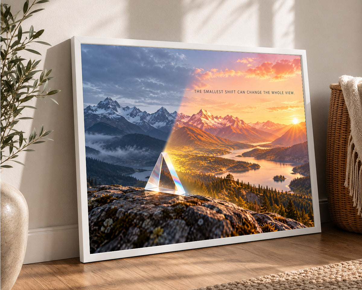 Smallest Shift, Vast View – Sunrise Mountain Landscape Art Print