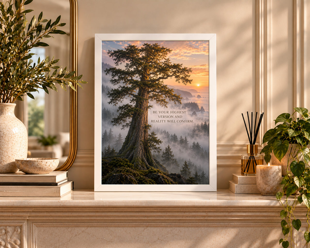 Highest Version Sunset Coast – Self-Improvement Coastal Sunset Poster