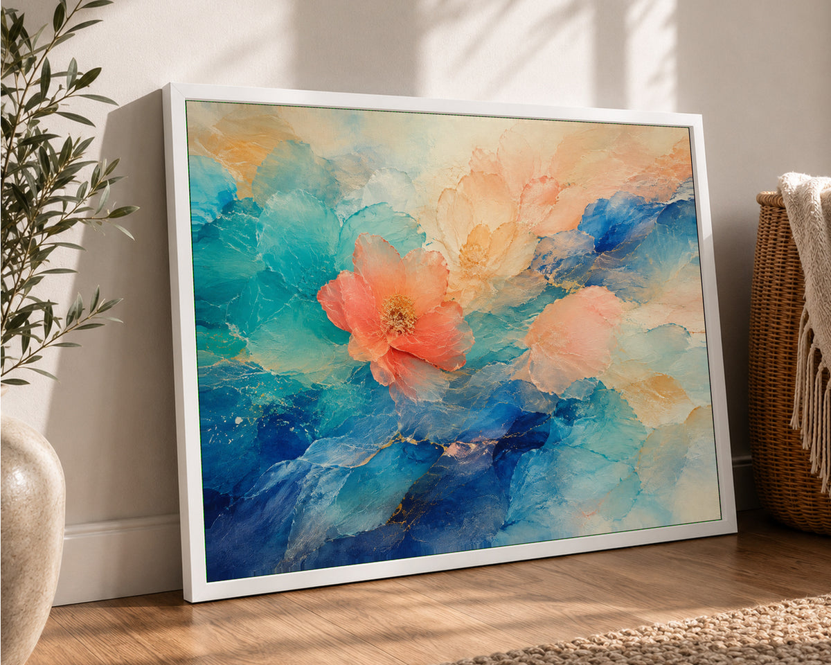 Pastel Blossom Fields – Soft Floral Abstract Art Print