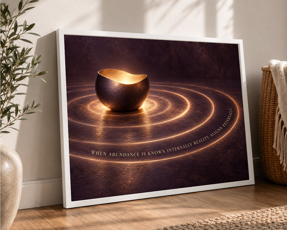 Gilded Abundance Bowl – Abundance and Alignment Art Print