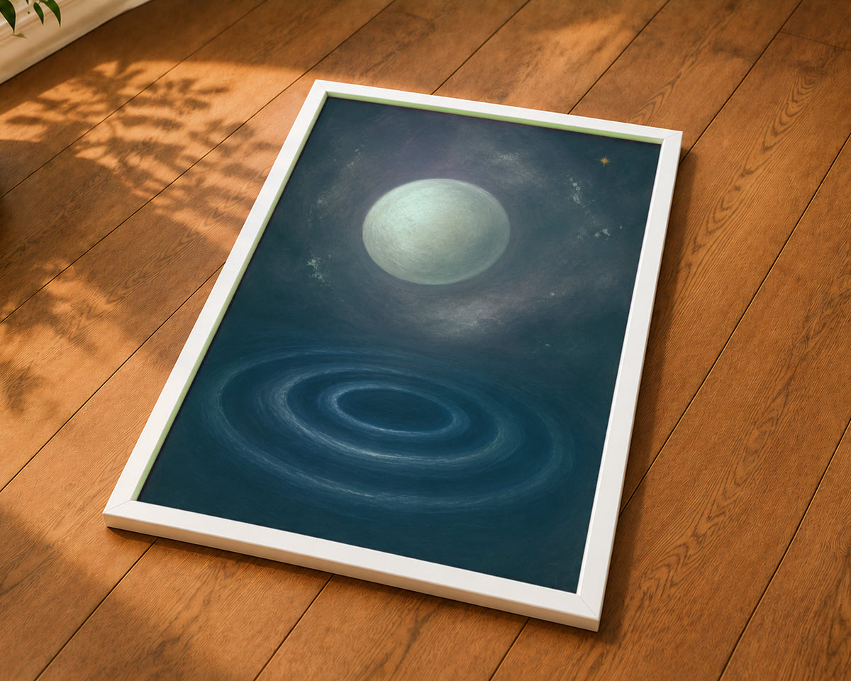 Lunar Orbit – celestial vortex Art Print