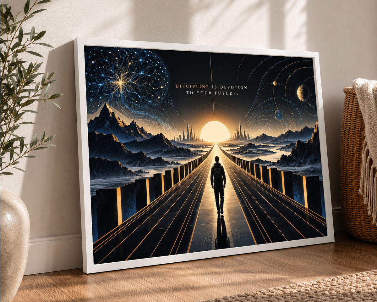 Path to the Future – Futuristic Motivational Art Print
