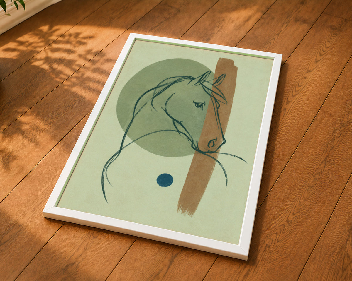 Abstract Horse Study – Minimalist Equine Art Print