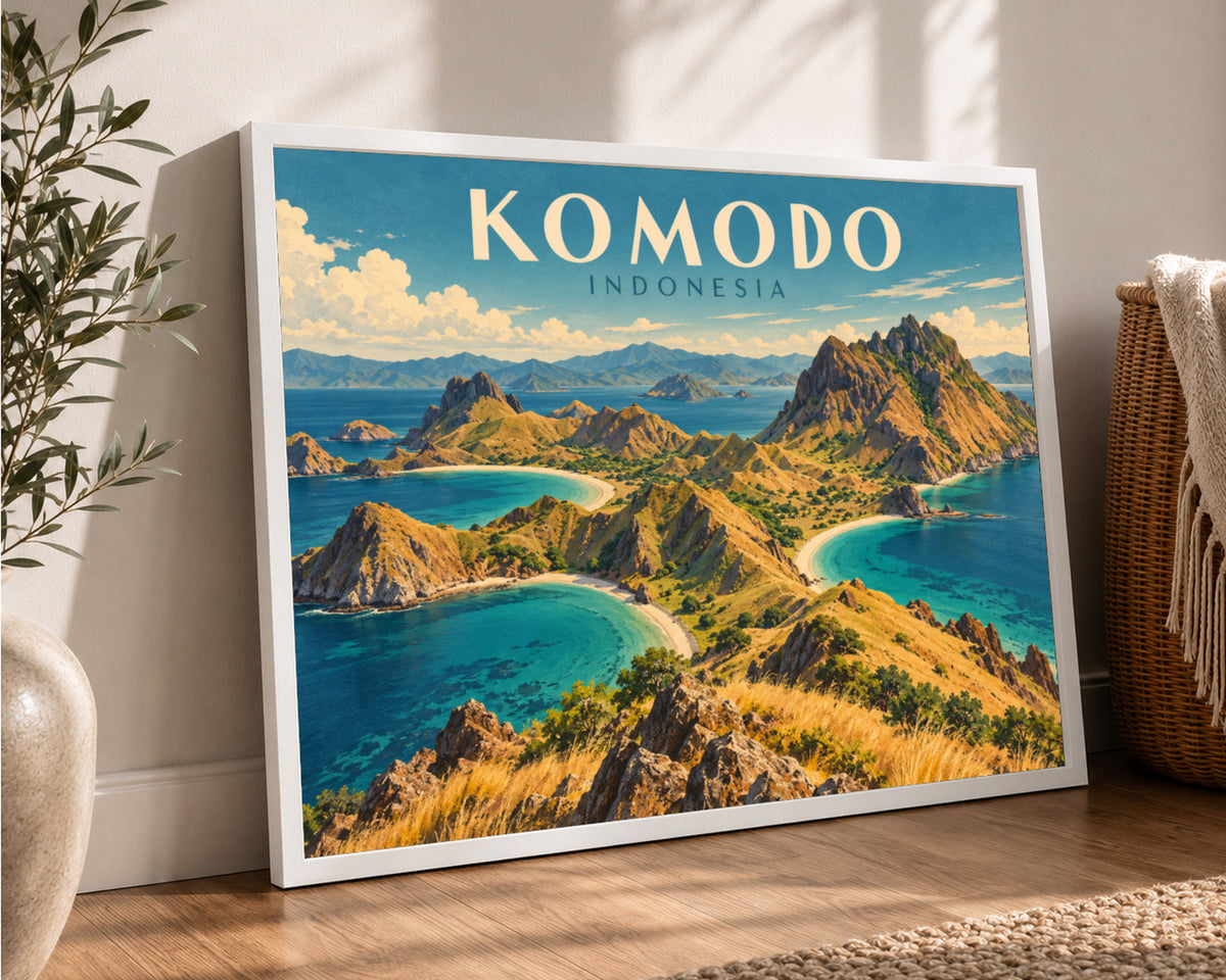Komodo – Tropical Coastal Island Landscape Art Print