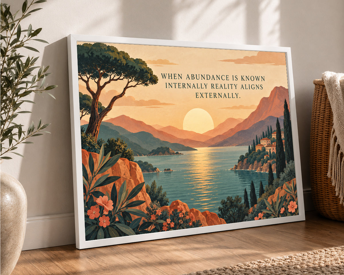 When Abundance Is Known – Retro Landscape Art Print