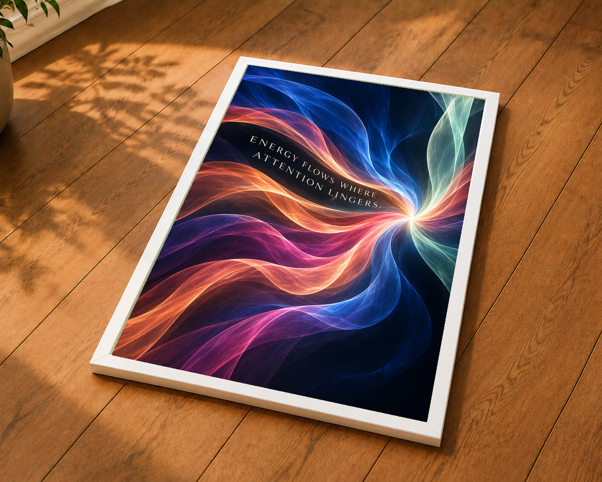 Energy Flows – Abstract Mindfulness Quote Art Print