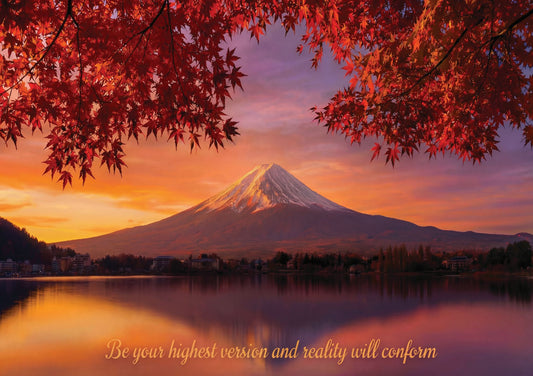 Be Your Highest Version Mount Fuji Autumn Sunset