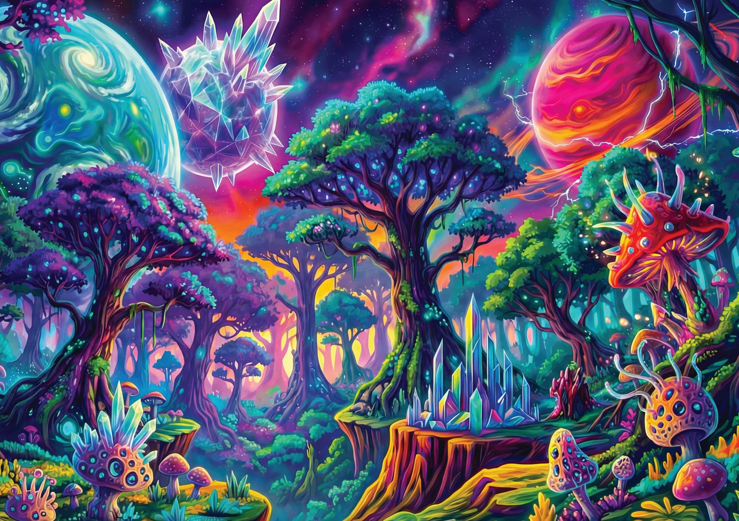 Cosmic Forest Crystal Fantasy