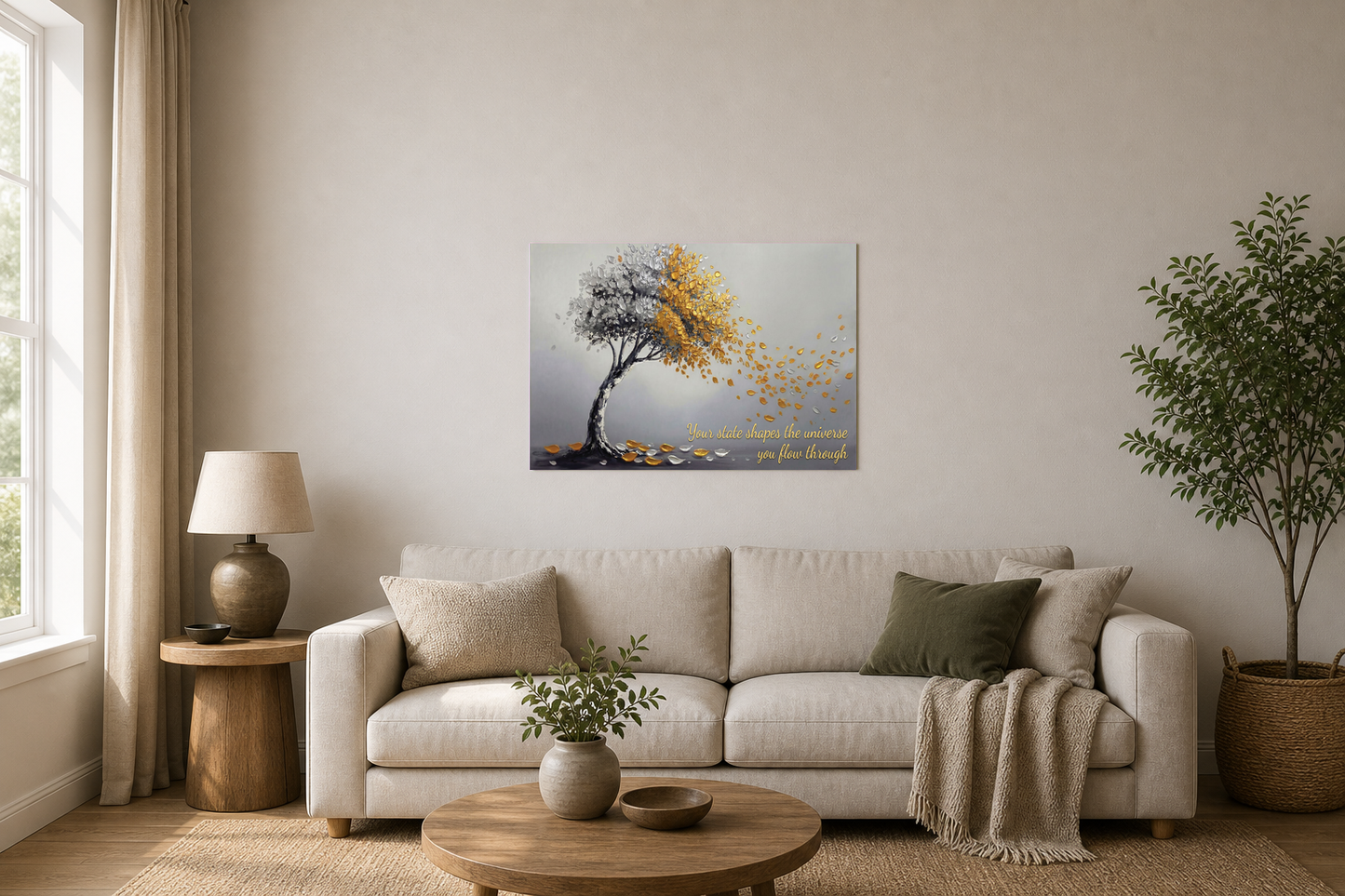 Your State Shapes the Universe Gold & Silver Tree