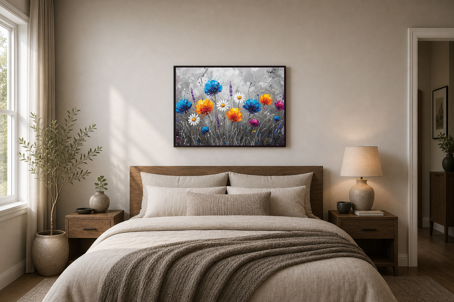 Textured Wildflower Meadow Abstract Floral