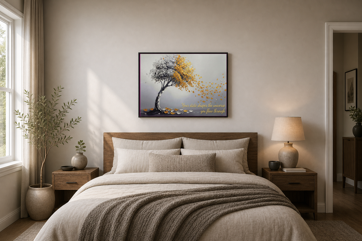 Your State Shapes the Universe Gold & Silver Tree