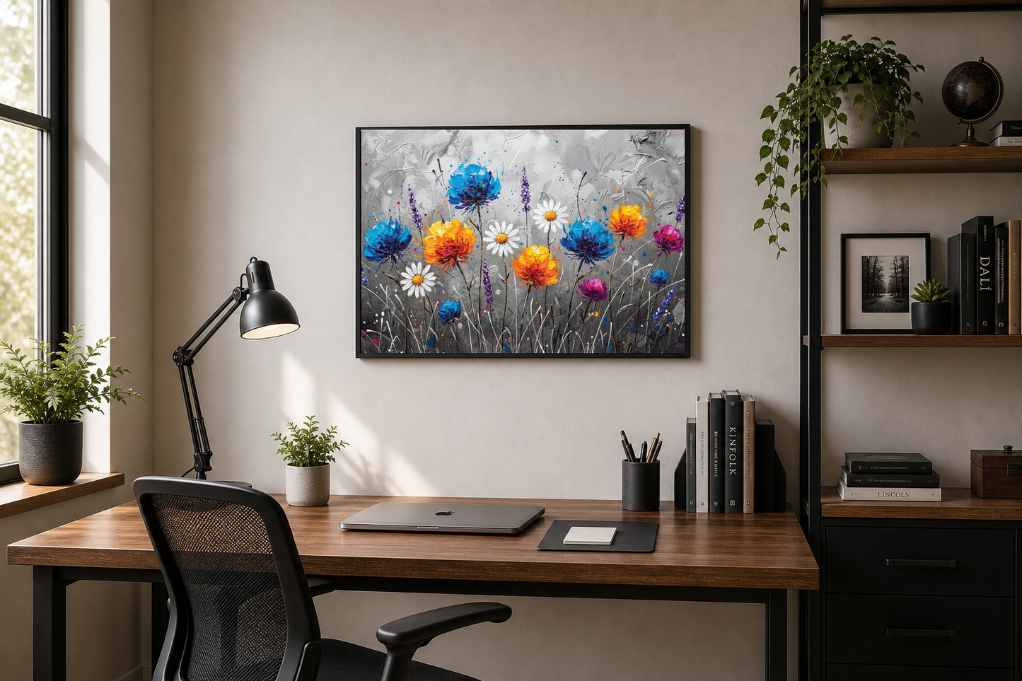 Textured Wildflower Meadow Abstract Floral