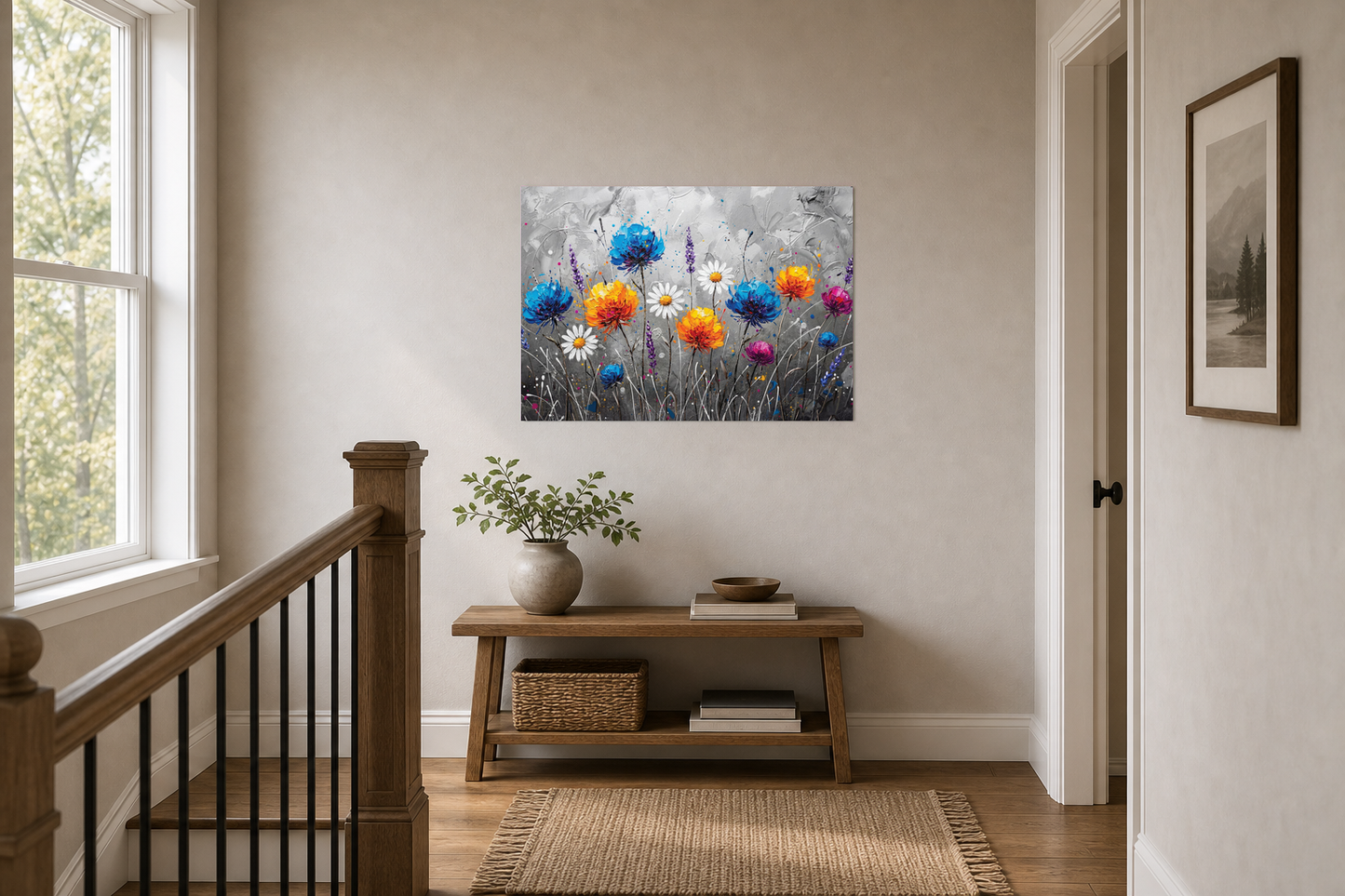 Textured Wildflower Meadow Abstract Floral