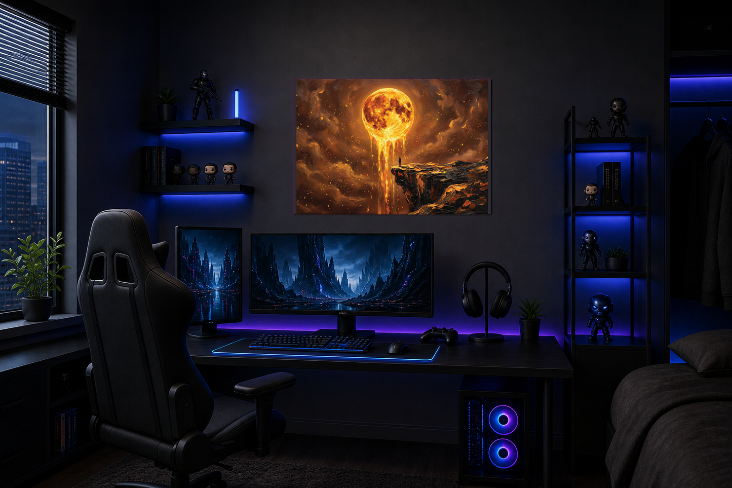 Molten Moon Cliff Fantasy