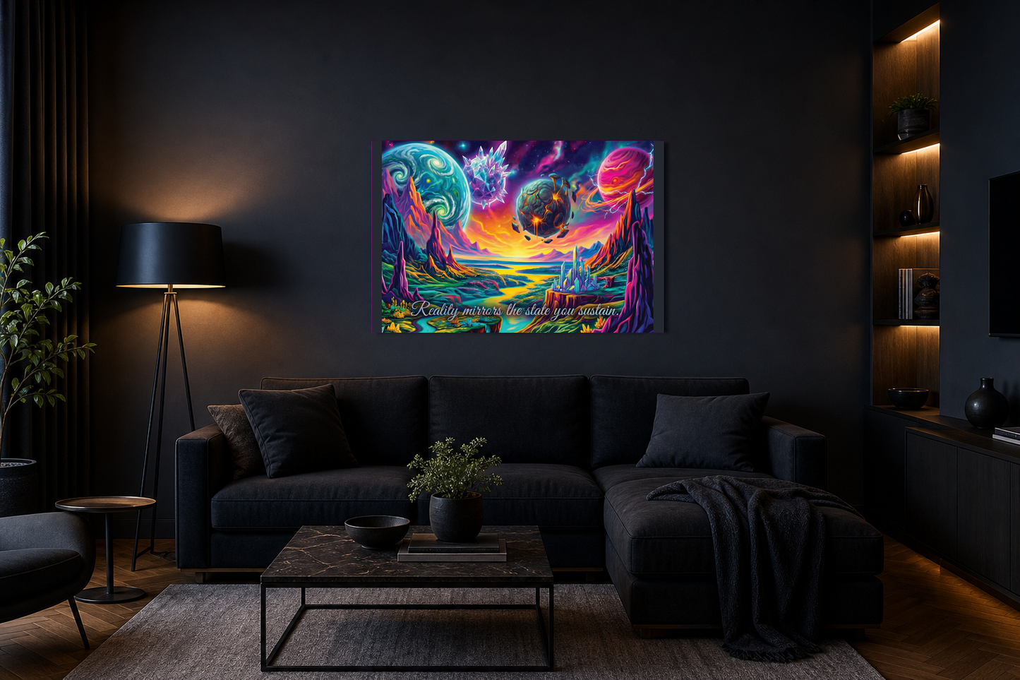 Reality Mirrors the State You Sustain Cosmic Poster