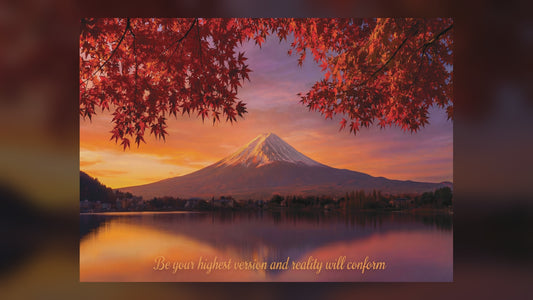 Be Your Highest Version Mount Fuji Autumn Sunset