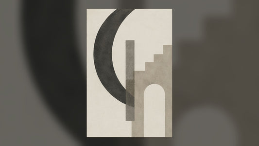 Abstract Arch and Steps – Minimal Geometric Wall Art